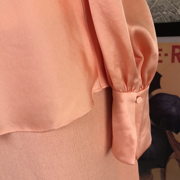 JONATHAN Simkhai Elegant One-Shoulder Satin Top in Coral Size S - Picture 8 of 16